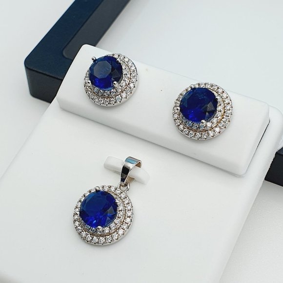 "925 Sterling Silver Cubic Zircon Jewelry Set, UU1P7A7037 - Picture 2 of 8